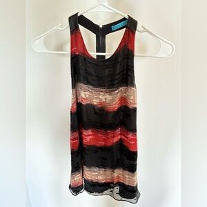 Alice + Olivia T-Back Leather Top